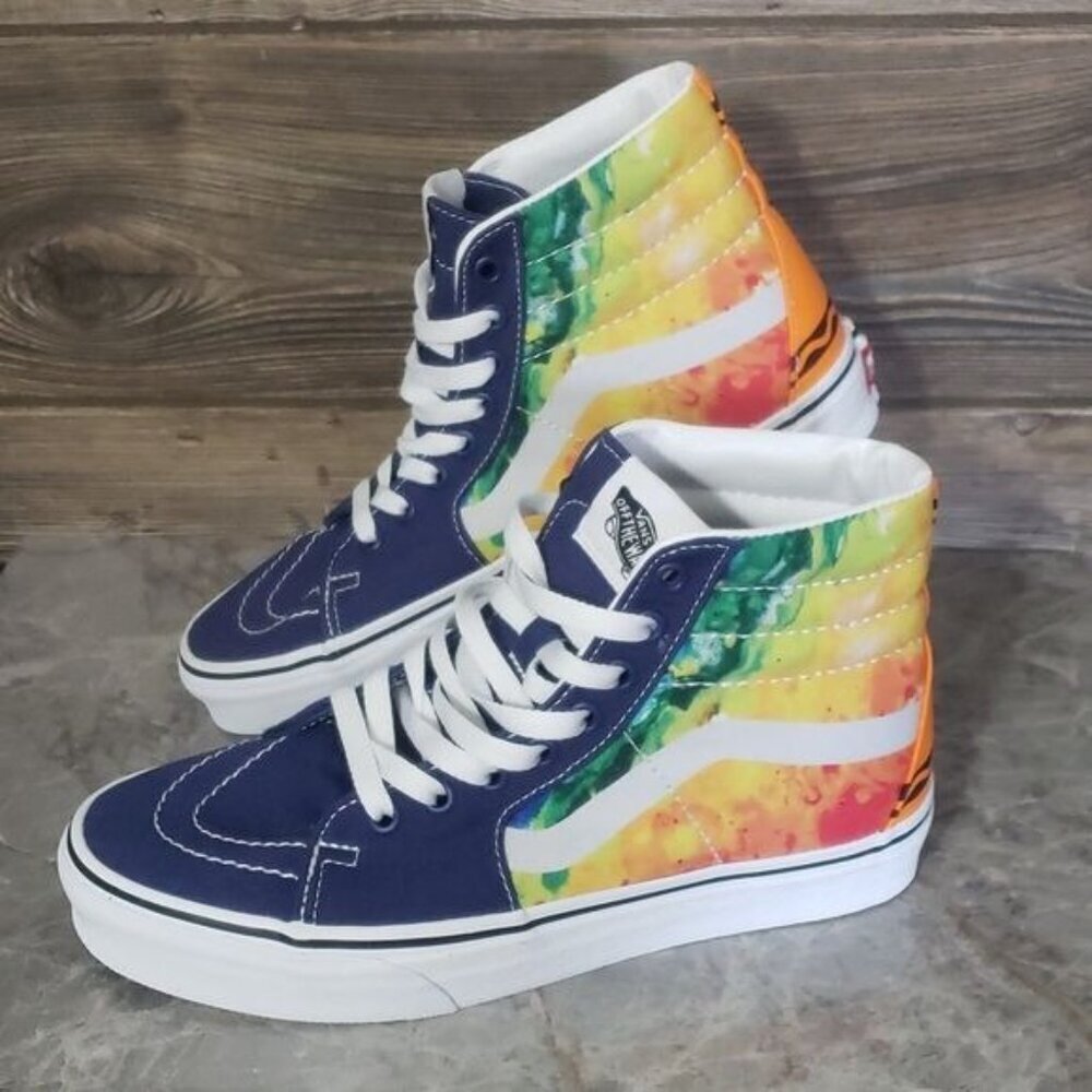New Vans Womens Sk8 Hi Crayola High Top Shoes Size 6.5 Deadstock Art to Wear Gym - Picture 2 of 10